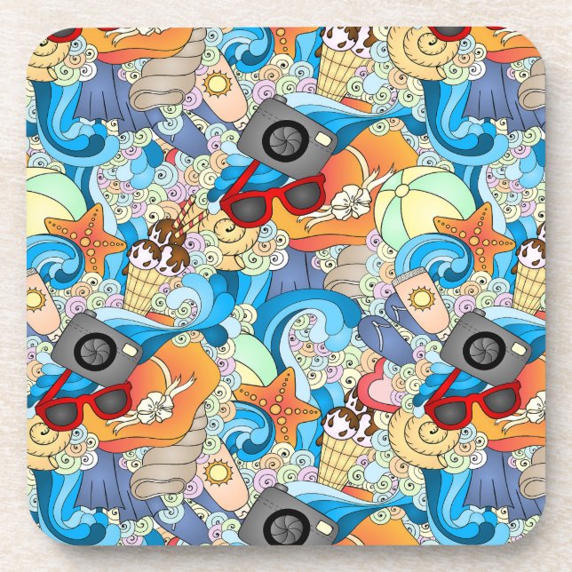 Posavasos Modelo de la diversión del verano (Frente)