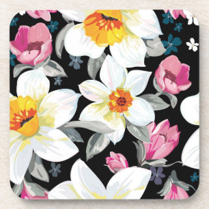 Posavasos Modelo de la elegancia con las flores del narciso