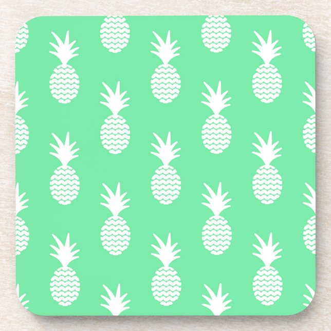 Posavasos Modelo de la menta de la piña (Frente)