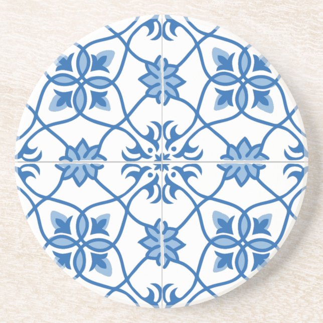 Posavasos Modelo de la teja de Azulejo del portugués del (Frente)