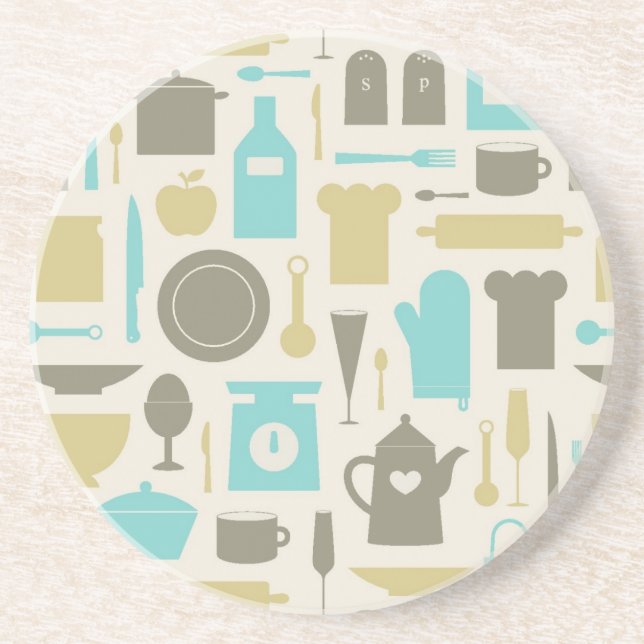 Posavasos Modelo de las herramientas de la cocina (Frente)
