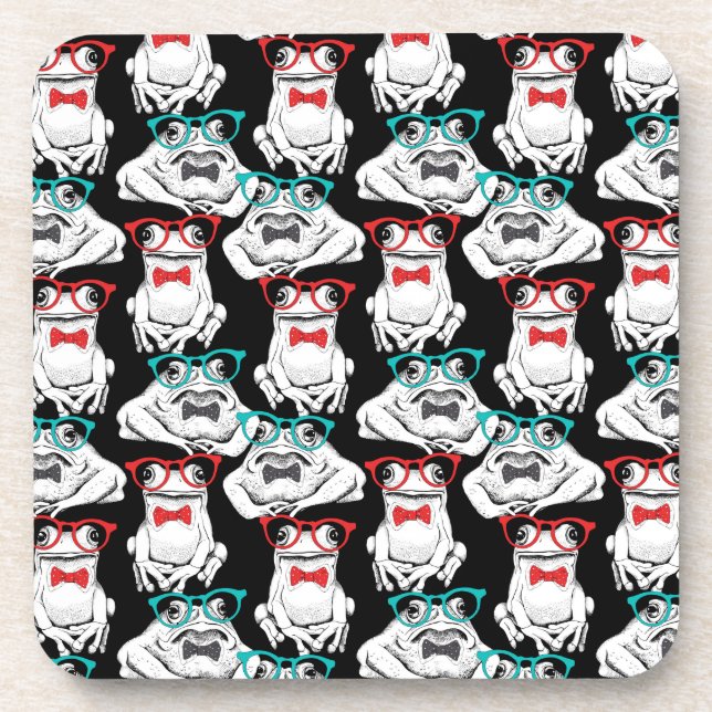 Posavasos Modelo de los vidrios de la rana (Frente)