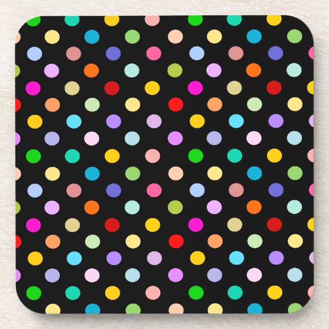 Posavasos Modelo de lunar negro del arco iris (Frente)