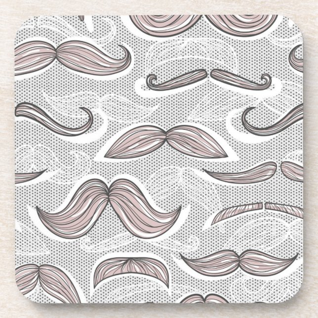 Posavasos Modelo de moda del bigote (Frente)