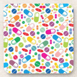 Posavasos Modelo de neón colorido de la droga