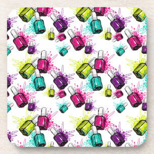 Posavasos Modelo de neón del esmalte de uñas