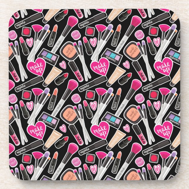 Posavasos Modelo de neón del maquillaje (Frente)