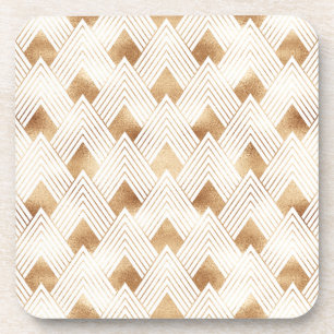 Posavasos Modelo del art déco del oro