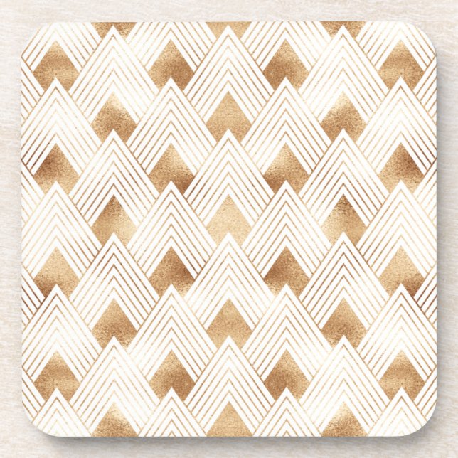 Posavasos Modelo del art déco del oro (Frente)