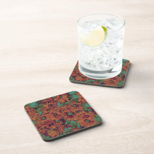Posavasos Modelo del camuflaje del girasol y de la hoja