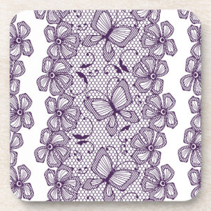 Posavasos Modelo del cordón con las mariposas