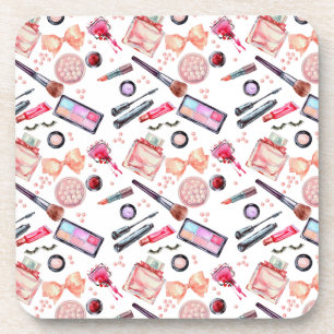 Posavasos Modelo del maquillaje de la acuarela