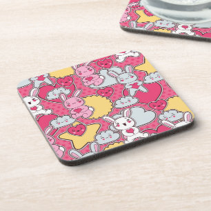 Posavasos Modelo del niño de Kawaii con Doodles lindos