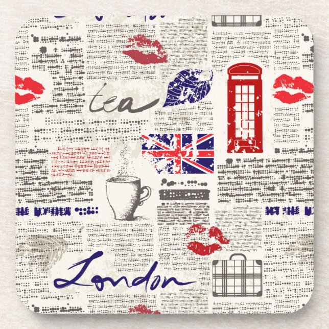 Posavasos Modelo del periódico de Londres (Frente)