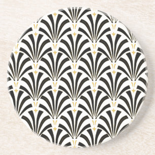 Posavasos Modelo del personalizado de las fans del art déco
