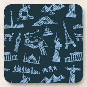 Posavasos Modelo del viaje en modelo de los azules