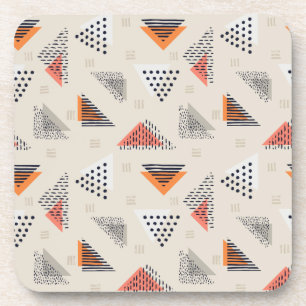Posavasos Modelo dibujado mano geométrica del triángulo