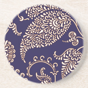 Posavasos Modelo elegante floral femenino de Paisley del