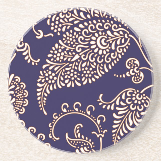 Posavasos Modelo elegante floral femenino de Paisley del (Frente)