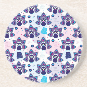 Posavasos modelo exótico del pavo real de la India