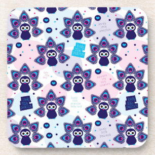 Posavasos modelo exótico del pavo real de la India