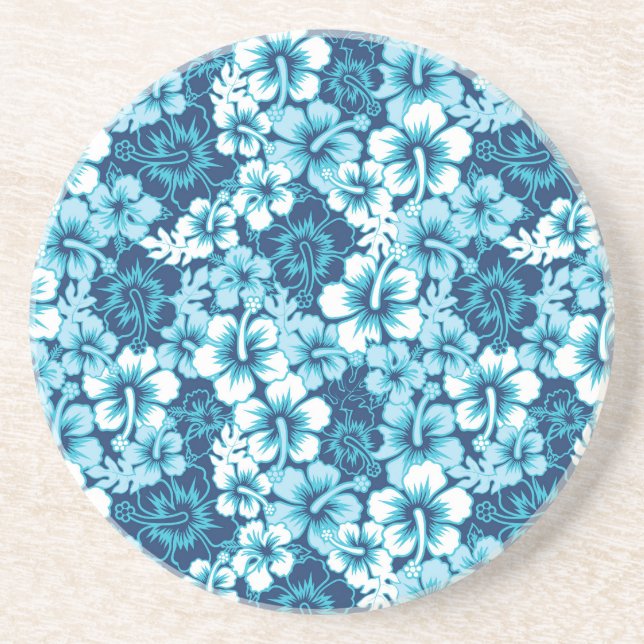 Posavasos Modelo floral del hibisco de la resaca (Frente)
