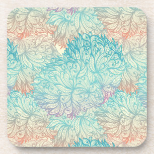 Posavasos Modelo floral multicolor del Doodle