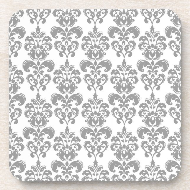 POSAVASOS MODELO GRIS CLARO Y BLANCO 2 DEL DAMASCO (Frente)