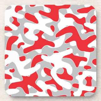 Posavasos modelo gris rojo del camuflaje