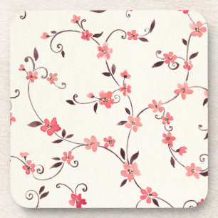 Posavasos Modelo inconsútil de la acuarela con la primavera