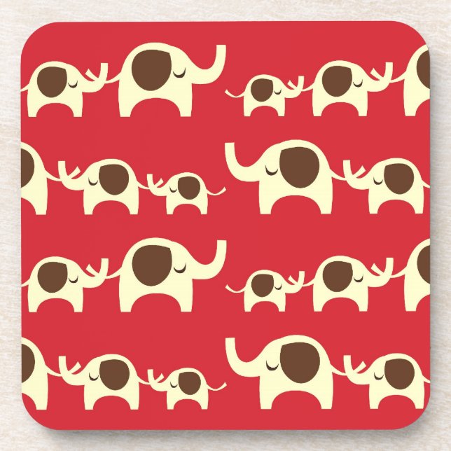 Posavasos Modelo lindo de la naturaleza del rojo cereza de (Frente)
