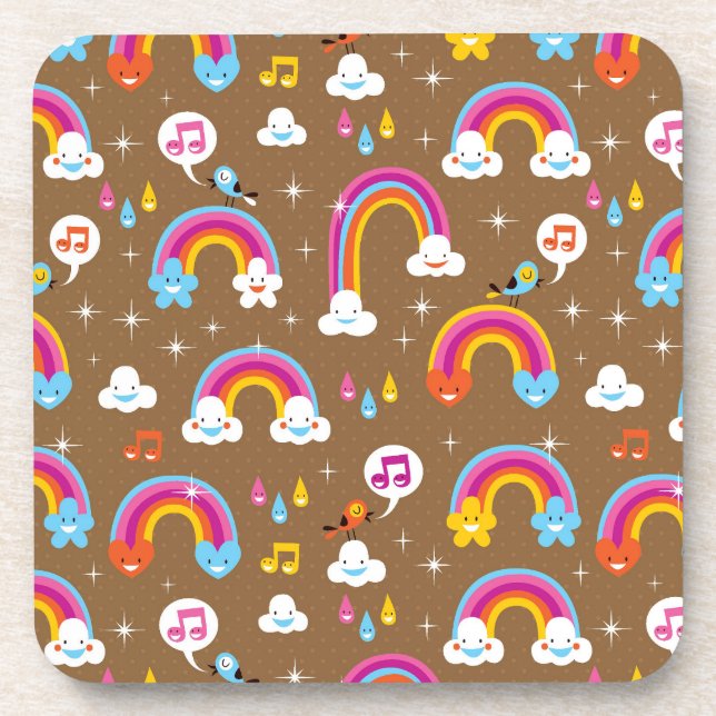 Posavasos modelo lindo de los arco iris (Frente)