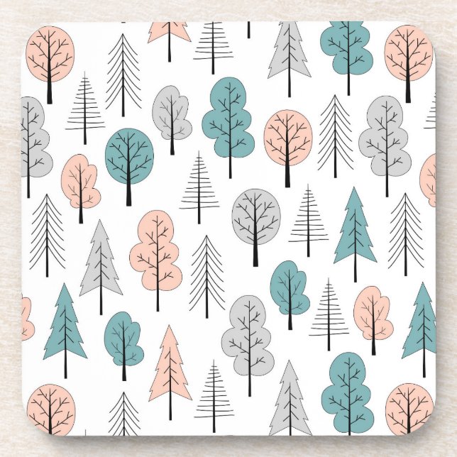 Posavasos Modelo lindo del bosque del Doodle (Frente)