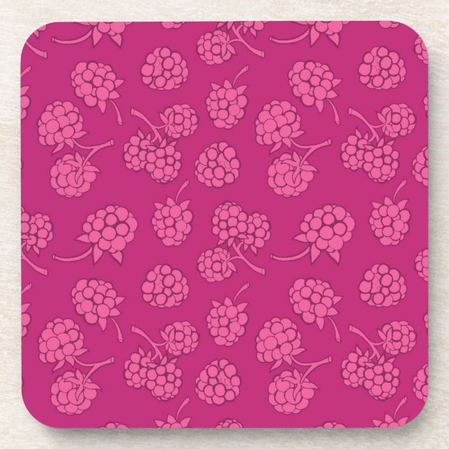 Posavasos Modelo magenta de la baya (Frente)