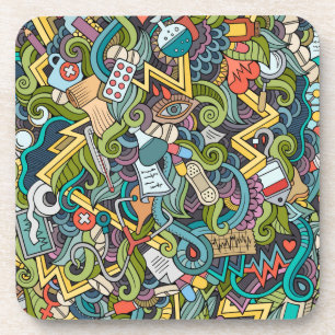 Posavasos Modelo médico del icono del arte abstracto