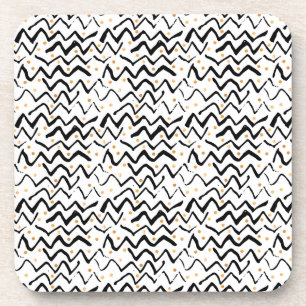 Posavasos Modelo negro de los movimientos y de puntos del