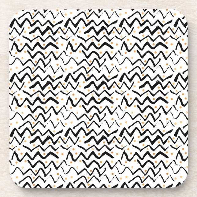 Posavasos Modelo negro de los movimientos y de puntos del (Frente)