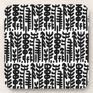 Posavasos Modelo negro del árbol del movimiento de la tinta