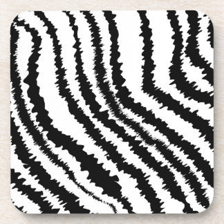 Posavasos Modelo negro del estampado de zebra
