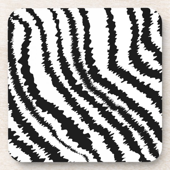 Posavasos Modelo negro del estampado de zebra (Frente)