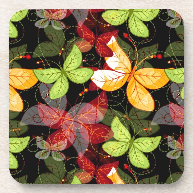 Posavasos Modelo oscuro del otoño (Frente)