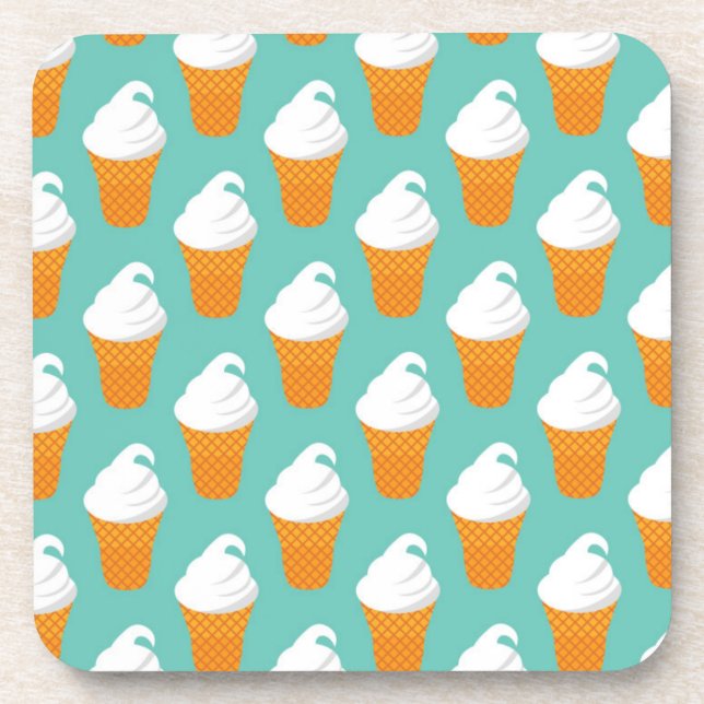 Posavasos Modelo poner crema del cono de Vanilla Ice (Frente)