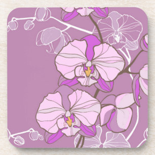 Posavasos Modelo púrpura de la orquídea