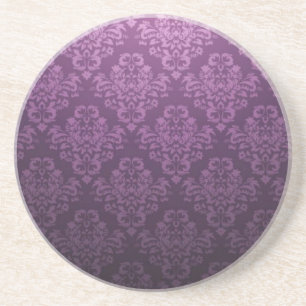 Posavasos Modelo púrpura de lujo del damasco del Victorian