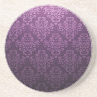 Posavasos Modelo púrpura de lujo del damasco del Victorian