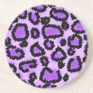 Posavasos Modelo púrpura y negro del estampado leopardo
