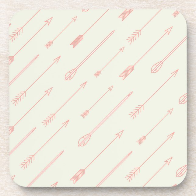 Posavasos Modelo resumido coral de las flechas (Frente)