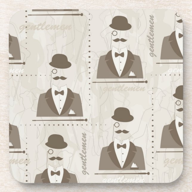 Posavasos Modelo retro para el hombre (Frente)
