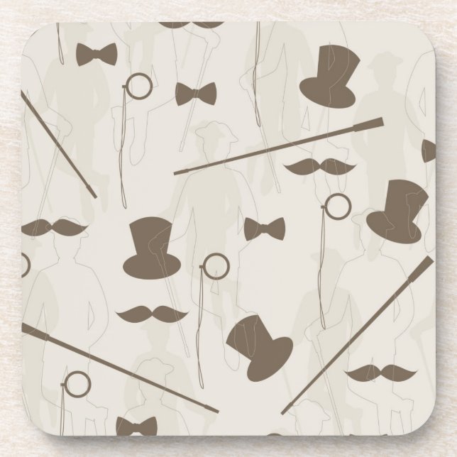 Posavasos Modelo retro para el hombre 2 (Frente)