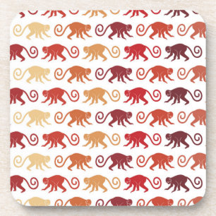 Posavasos Modelo rojo de los monos